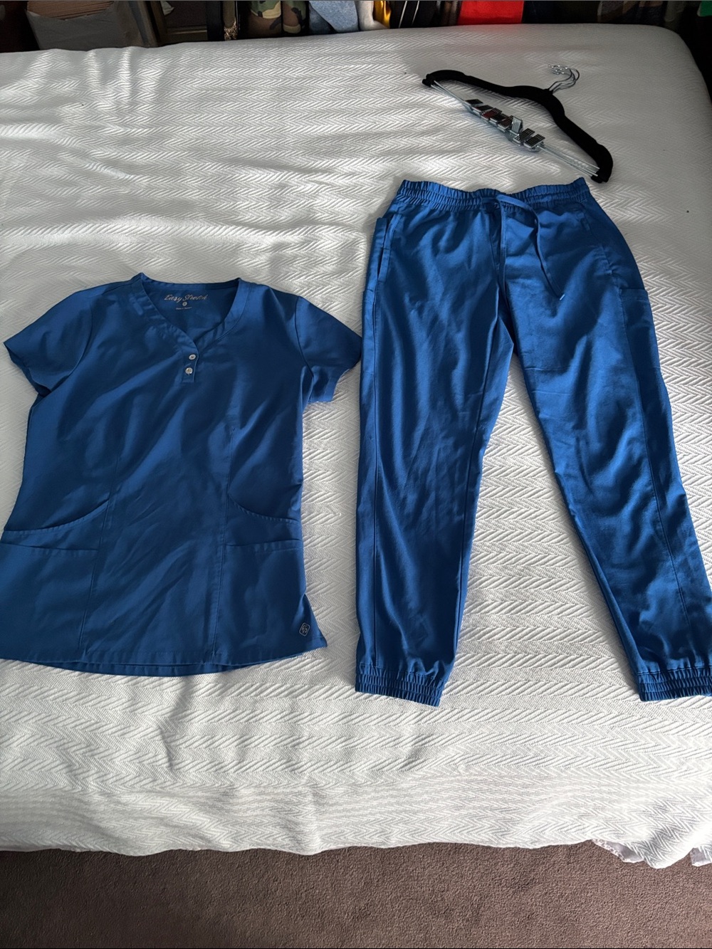Royal Blue Scrub Set - Top & Jogger Pants